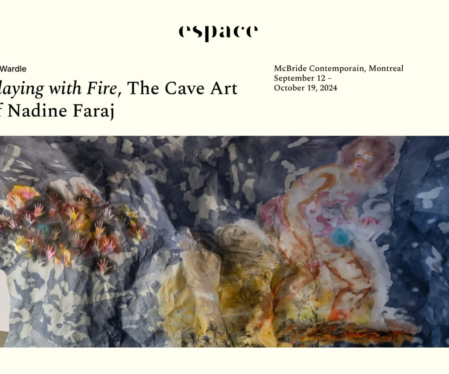 Nadine Faraj in Espace art actuel