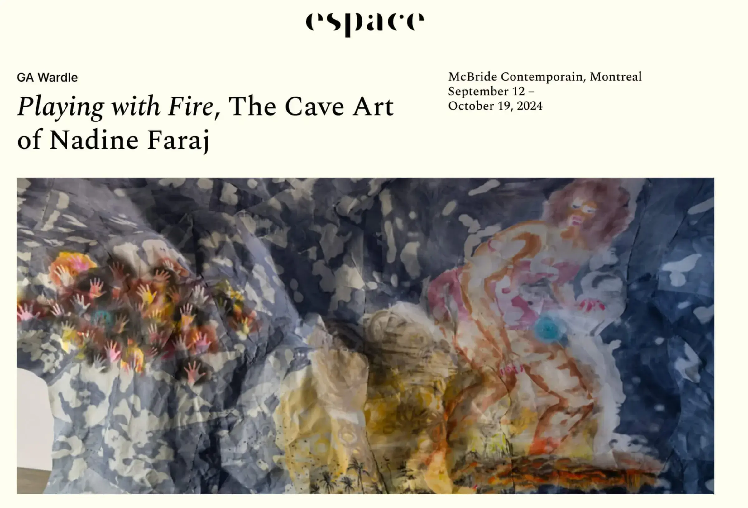 Nadine Faraj in Espace art actuel