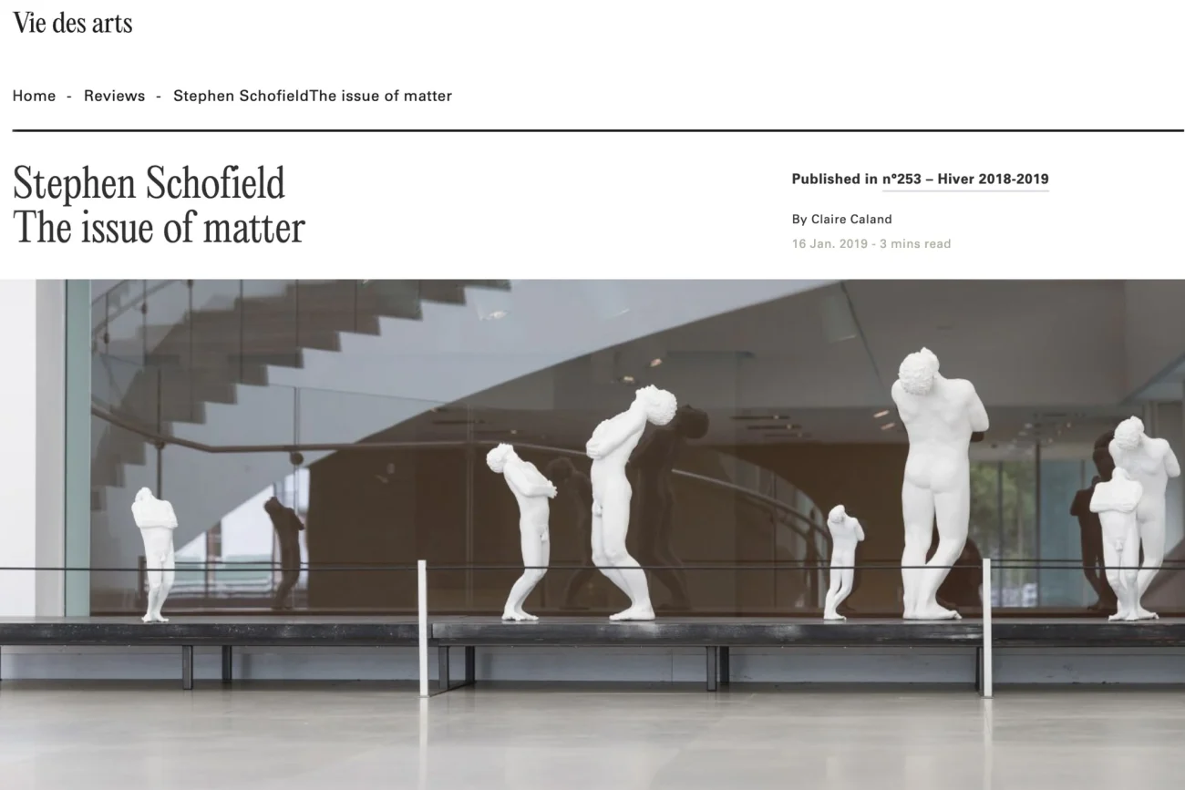 Stephen Schofield featured in Vie des Arts