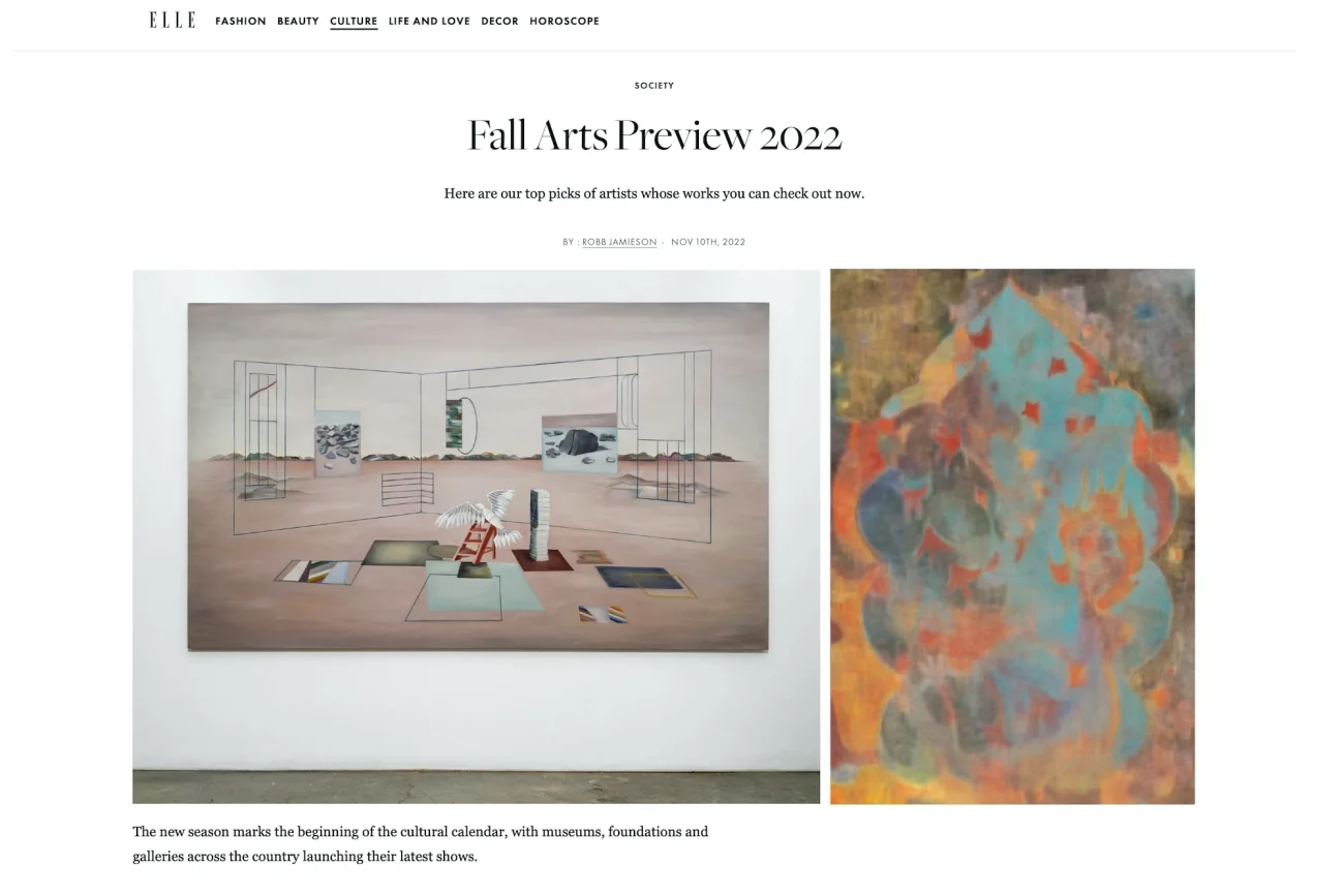 Sylvie Bouchard, part of the Fall Arts Preview of Elle Canada