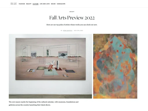 Sylvie Bouchard, part of the Fall Arts Preview of Elle Canada