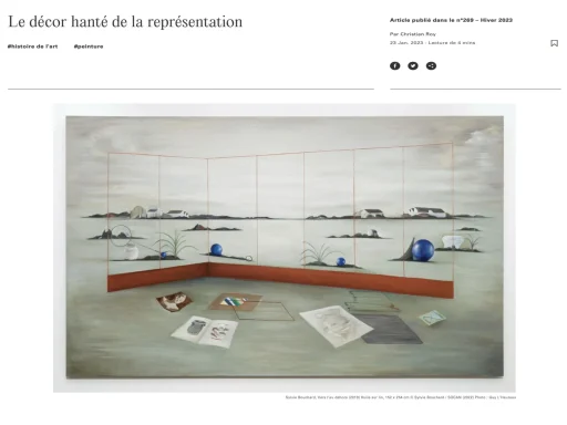 Sylvie Bouchard Exhibition review in Vie des Arts