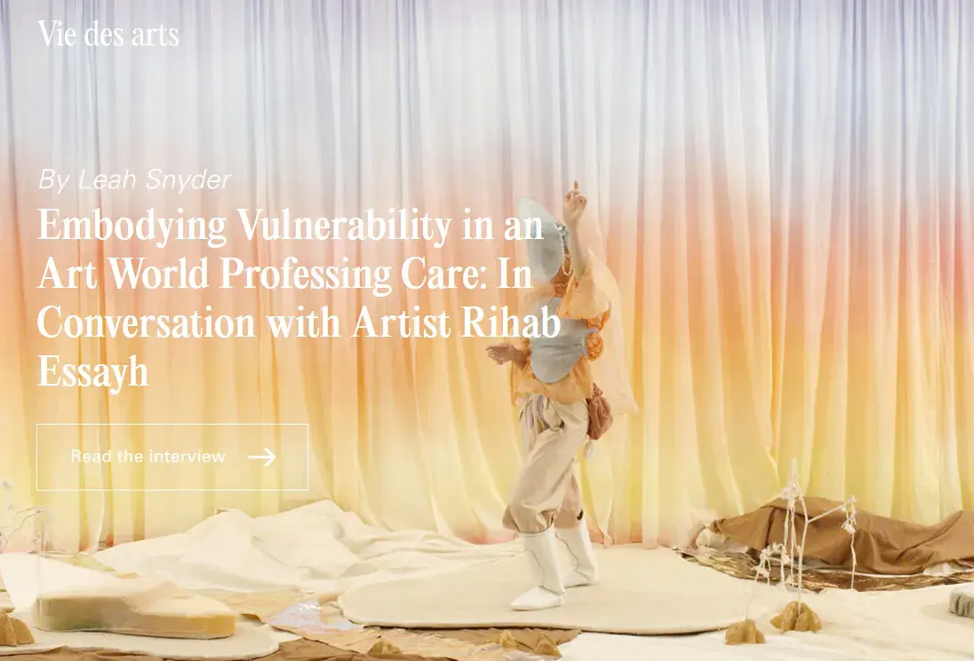Rihab Essayh Interview in Vie des arts
