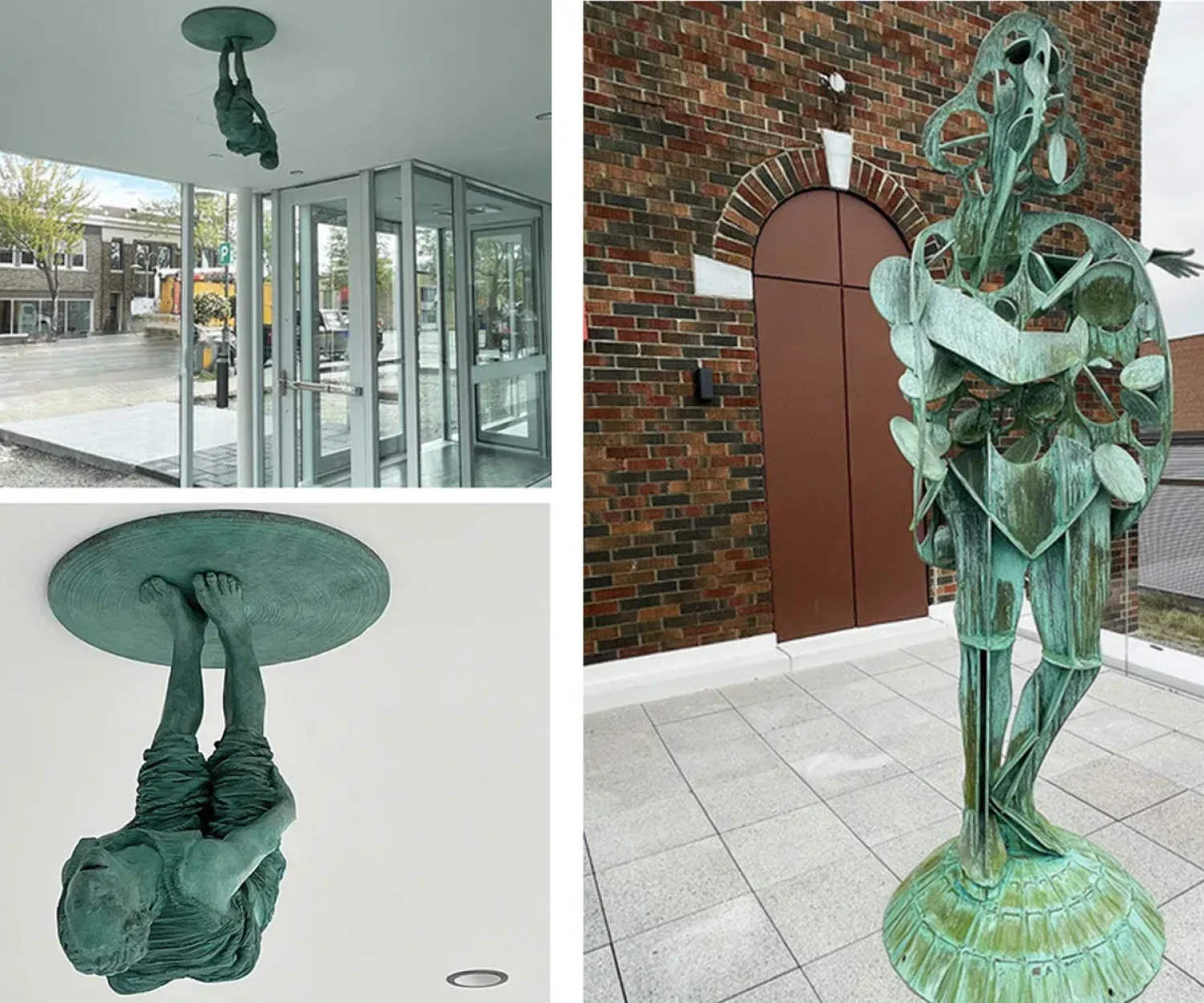 Public sculpture by Stephen Schofield installed at Agora des arts