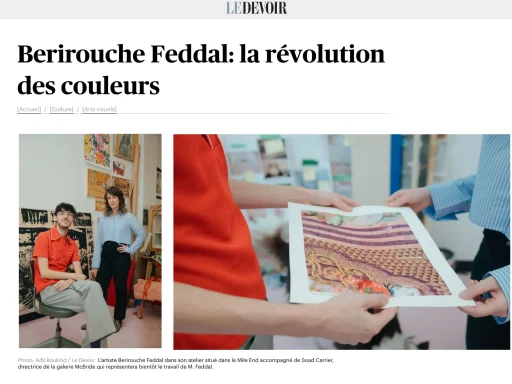 Berirouche Feddal in Le Devoir The Colour Revolution