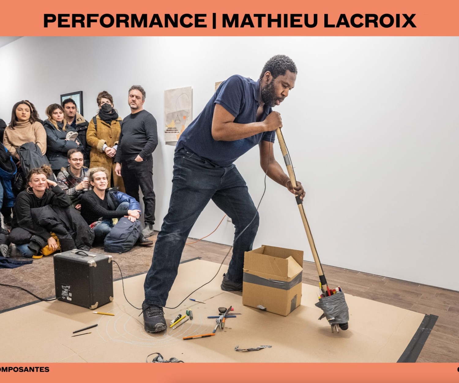 Mathieu Lacroix Performance at DRAC - art actuel Drummondville