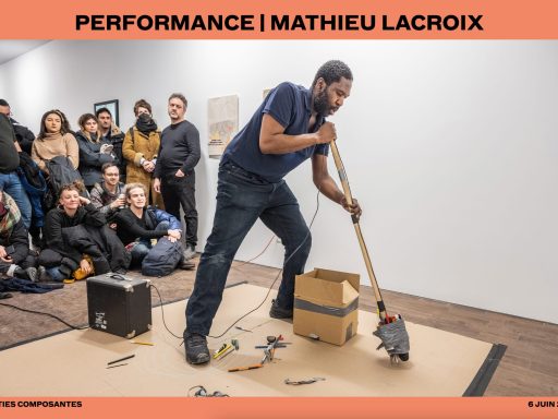 Mathieu Lacroix Performance at DRAC - art actuel Drummondville