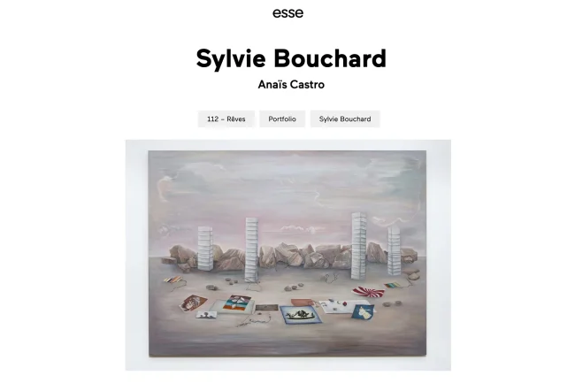 096-Sylvie Bouchard in Issue 112 - Rêves, Esse arts and opinions Sylvie Bouchard: Esse arts