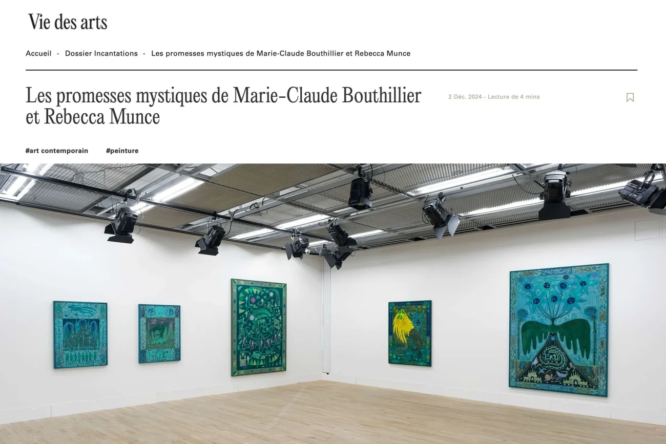 100-Vie des Arts The mystical promises of Marie-Claude Bouthillier and Rebecca Munce Rebecca Munce: Vie des Arts