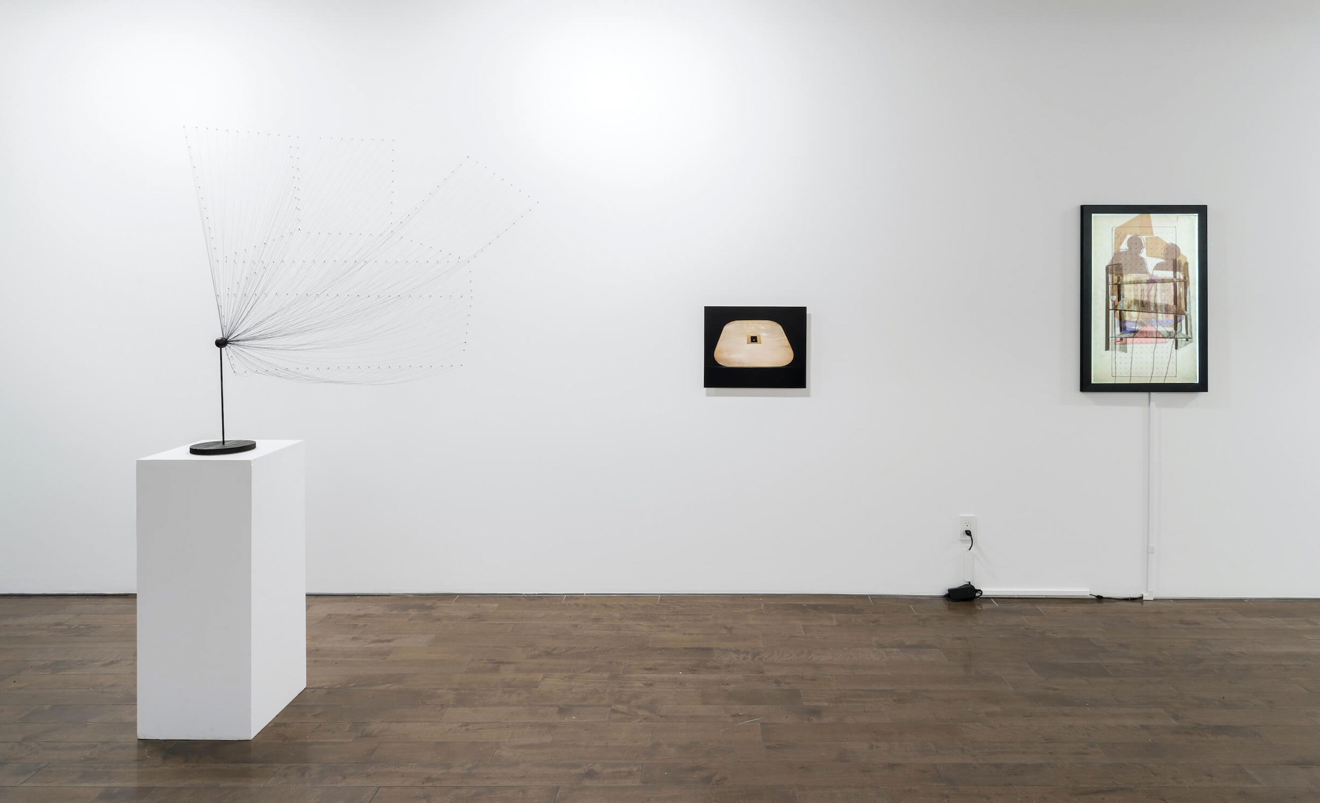 Exhibition view, Parties composantes by Mathieu Lacroix