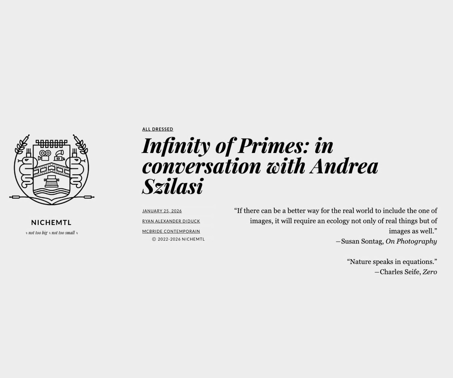 Andrea Szilasi in NicheMTL