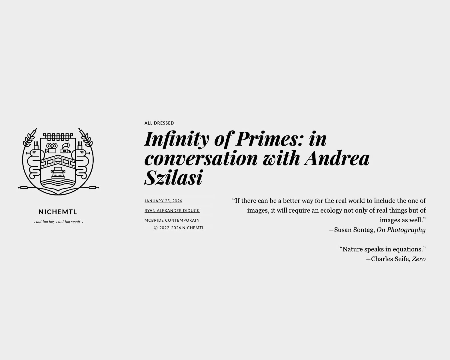 Andrea Szilasi in NicheMTL