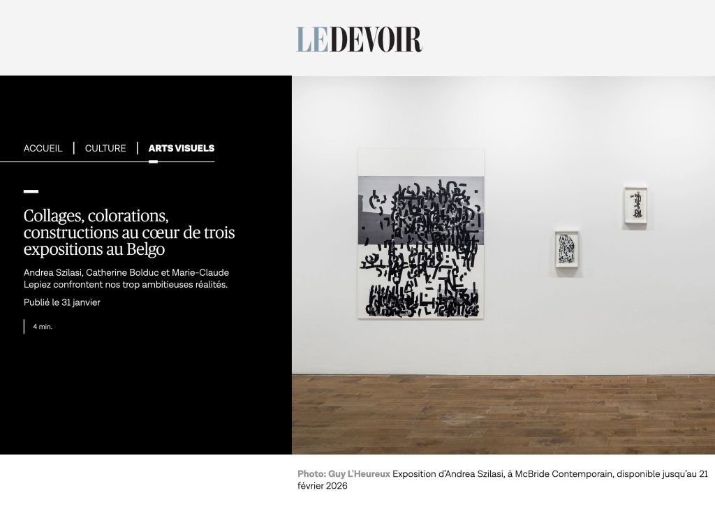 Andrea Szilasi in Le Devoir
