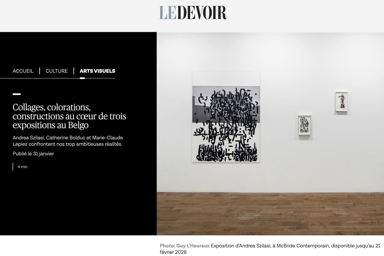 Andrea Szilasi in Le Devoir