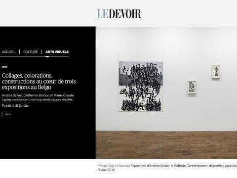 Andrea Szilasi in Le Devoir