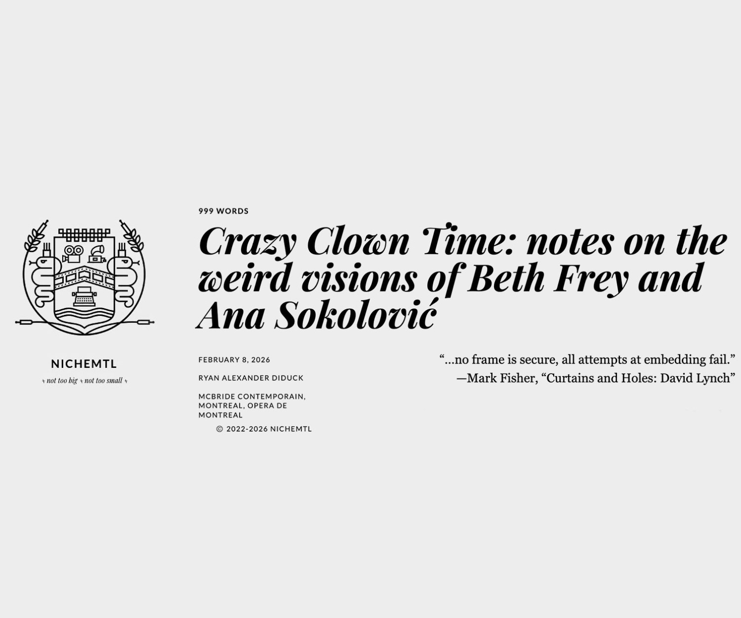 Beth Frey in NicheMTL