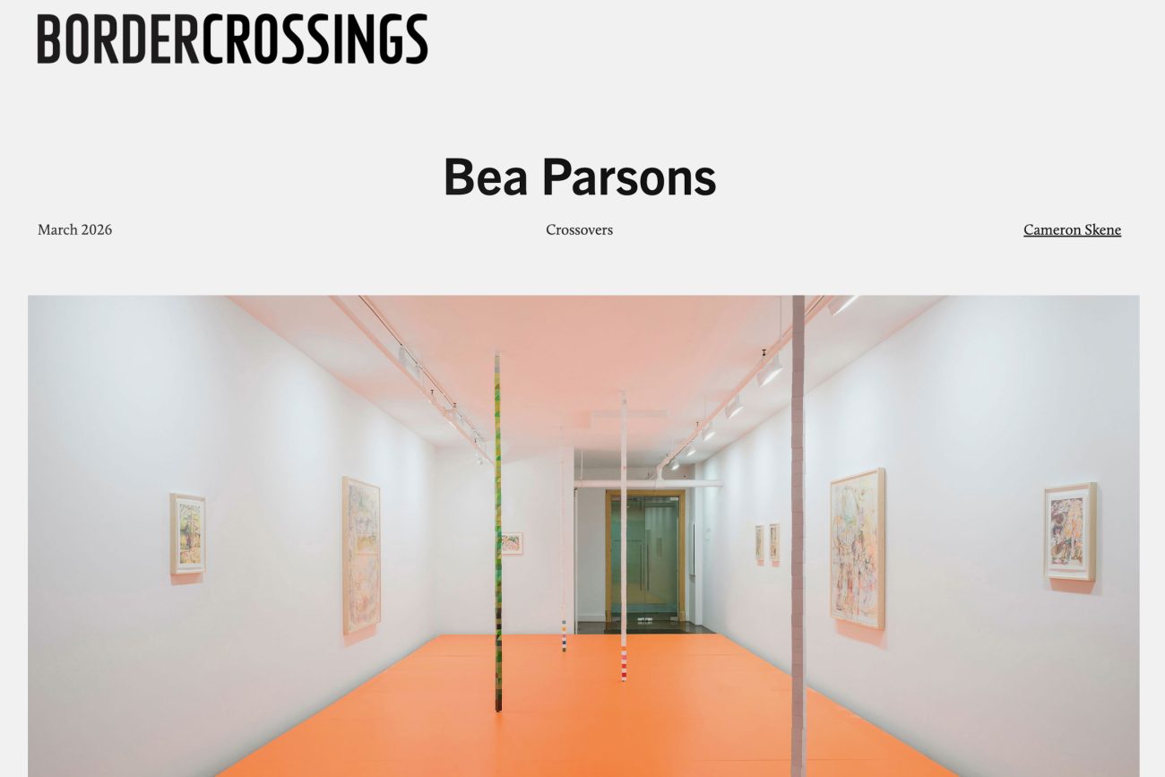 Bea Parsons in Border Crossings Magazine