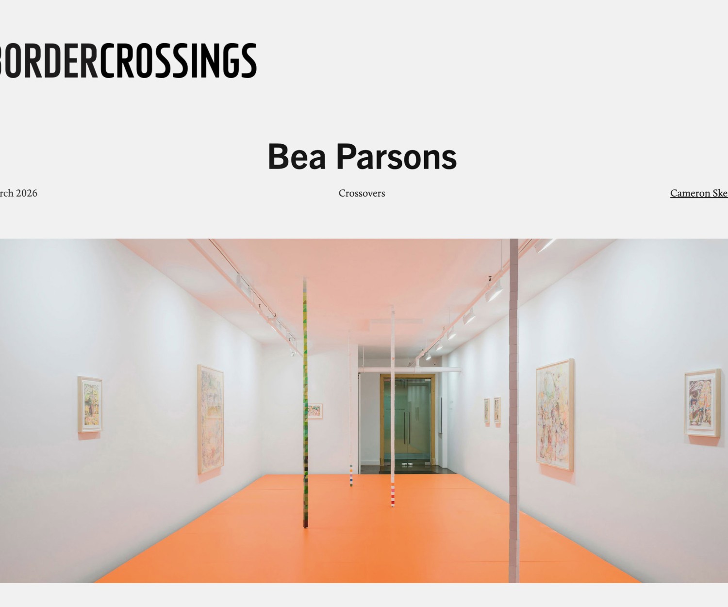 Bea Parsons in Border Crossings Magazine