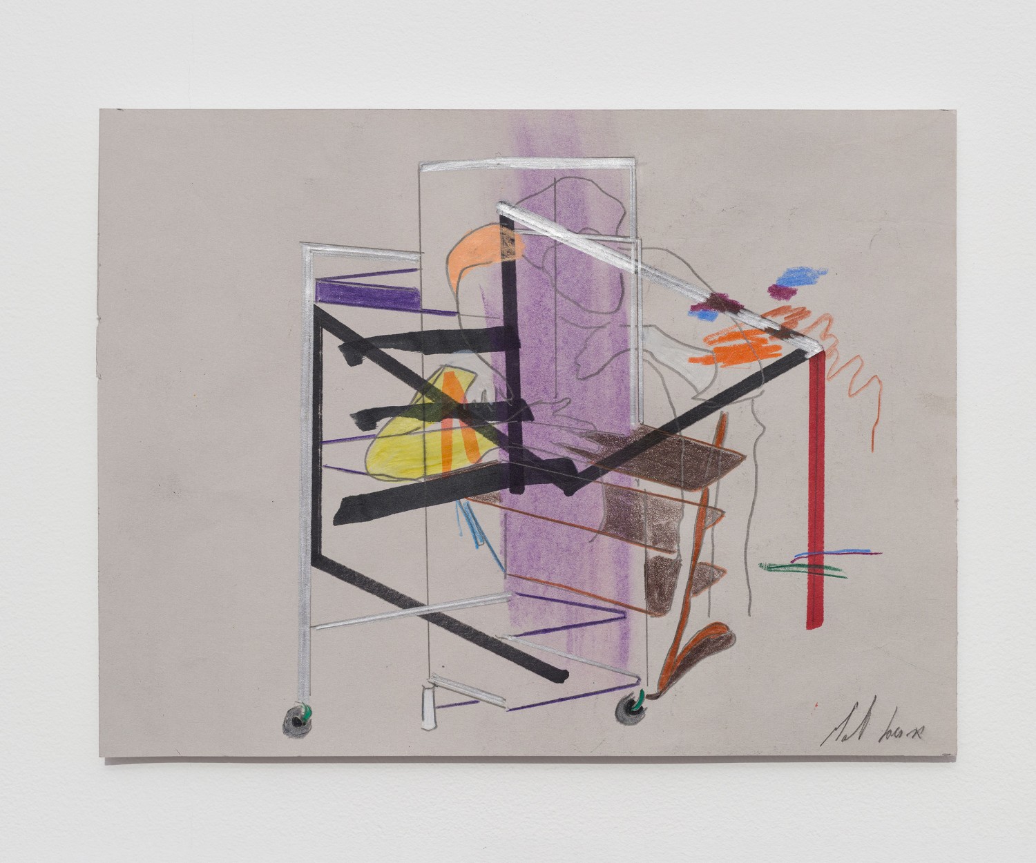 Artwork by Mathieu Lacroix, drawn on recycled paper