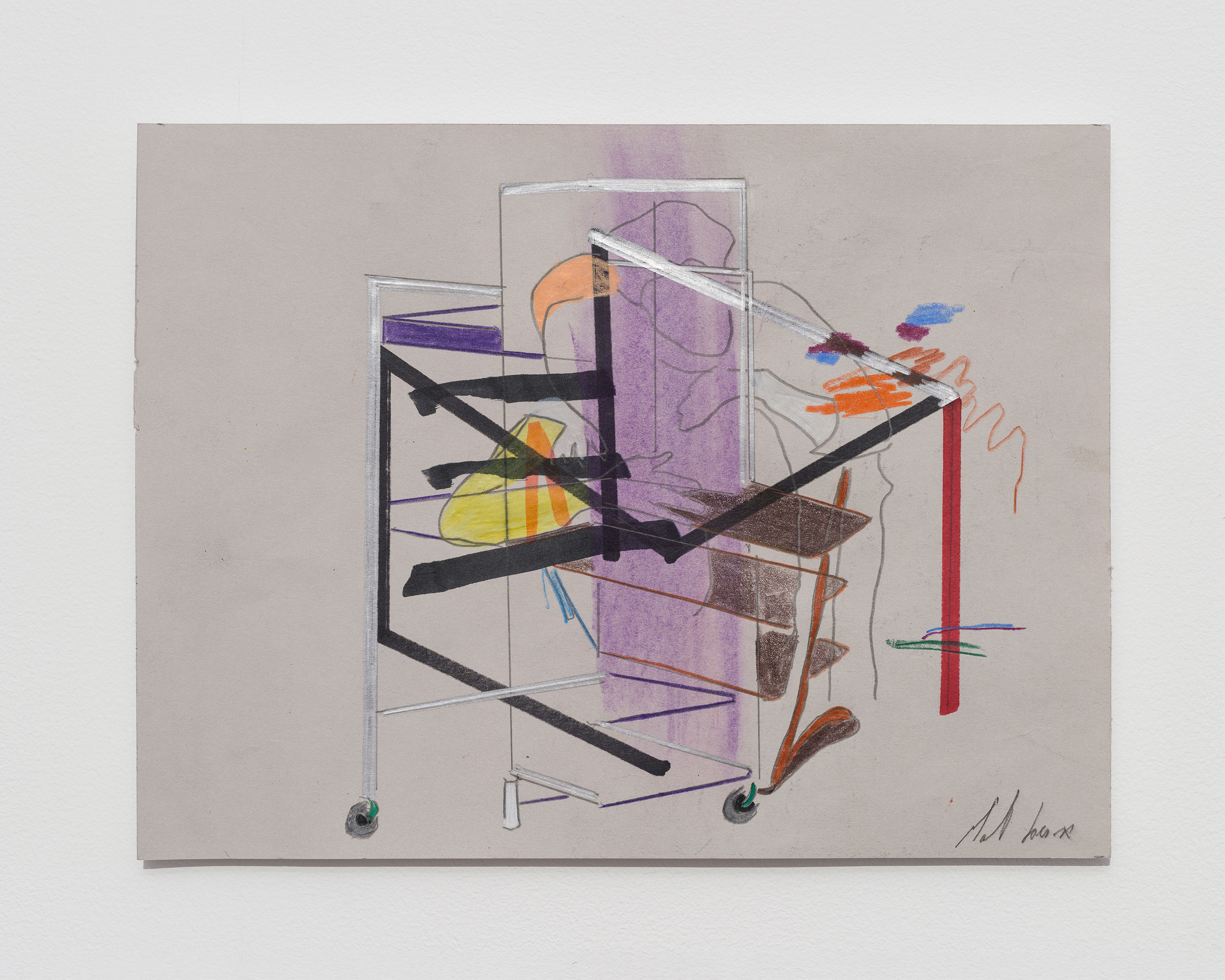 Artwork by Mathieu Lacroix, drawn on recycled paper