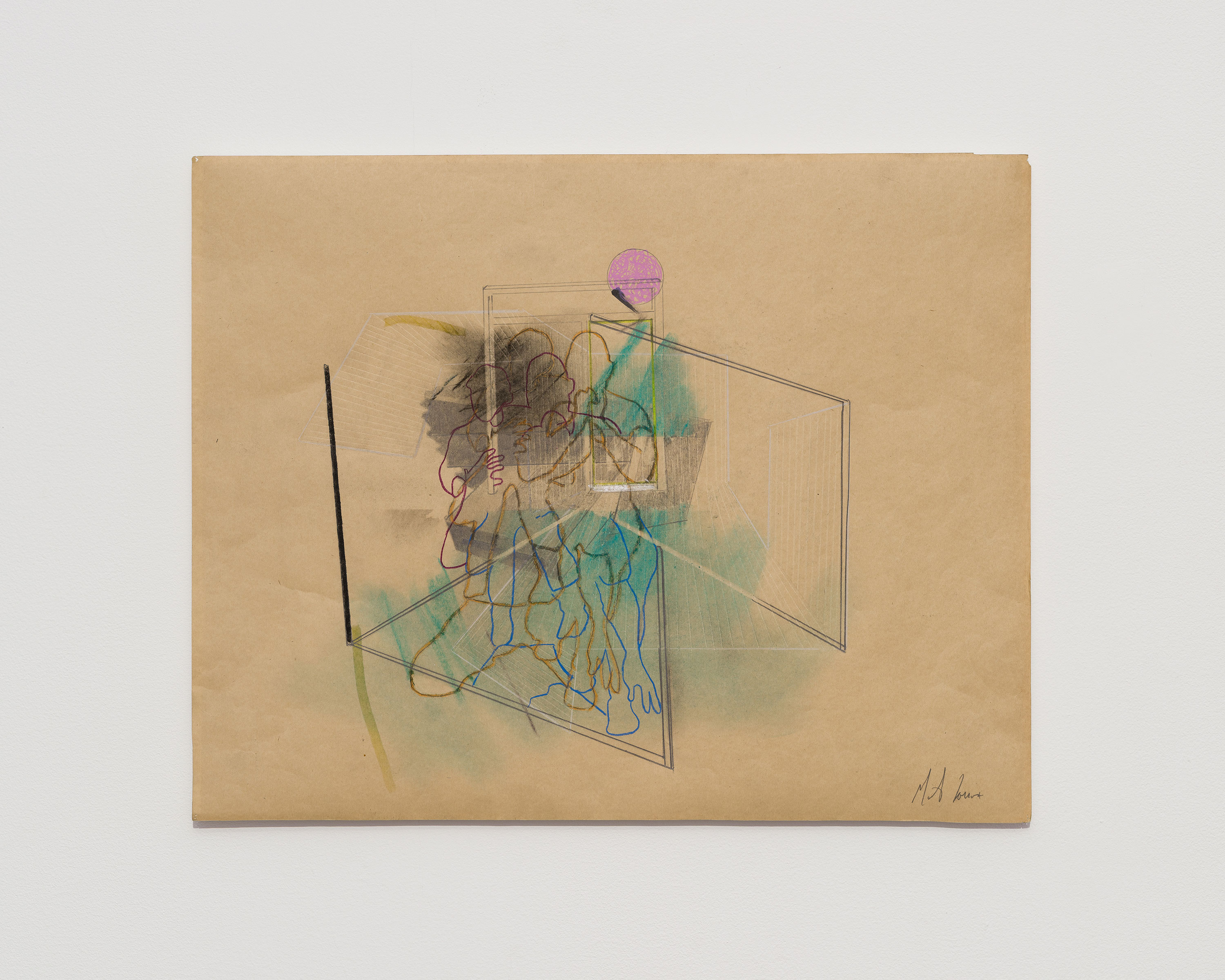 Artwork by Mathieu Lacroix, drawn on Kraft paper
