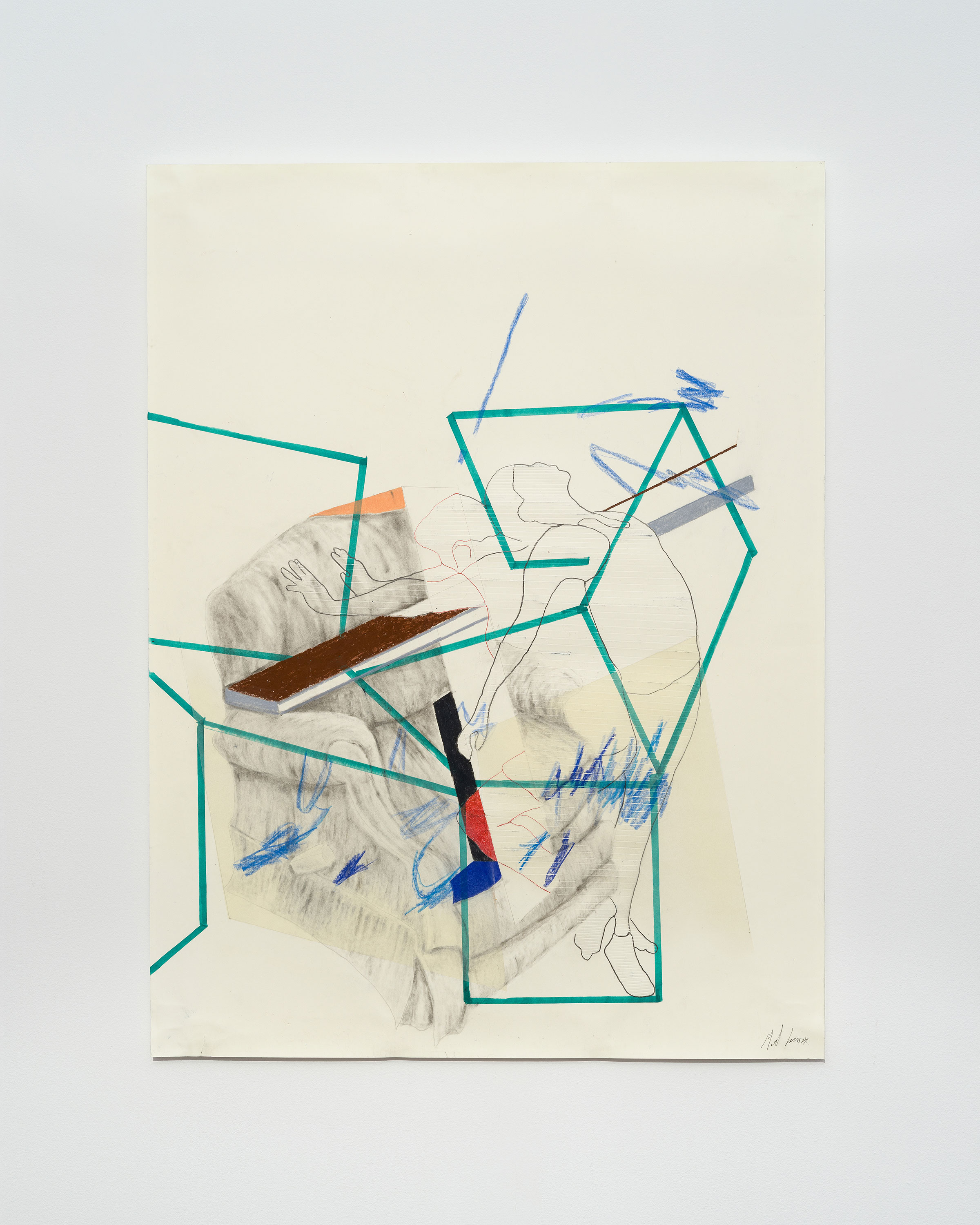 Artwork by Mathieu Lacroix, drawn on Kraft paper