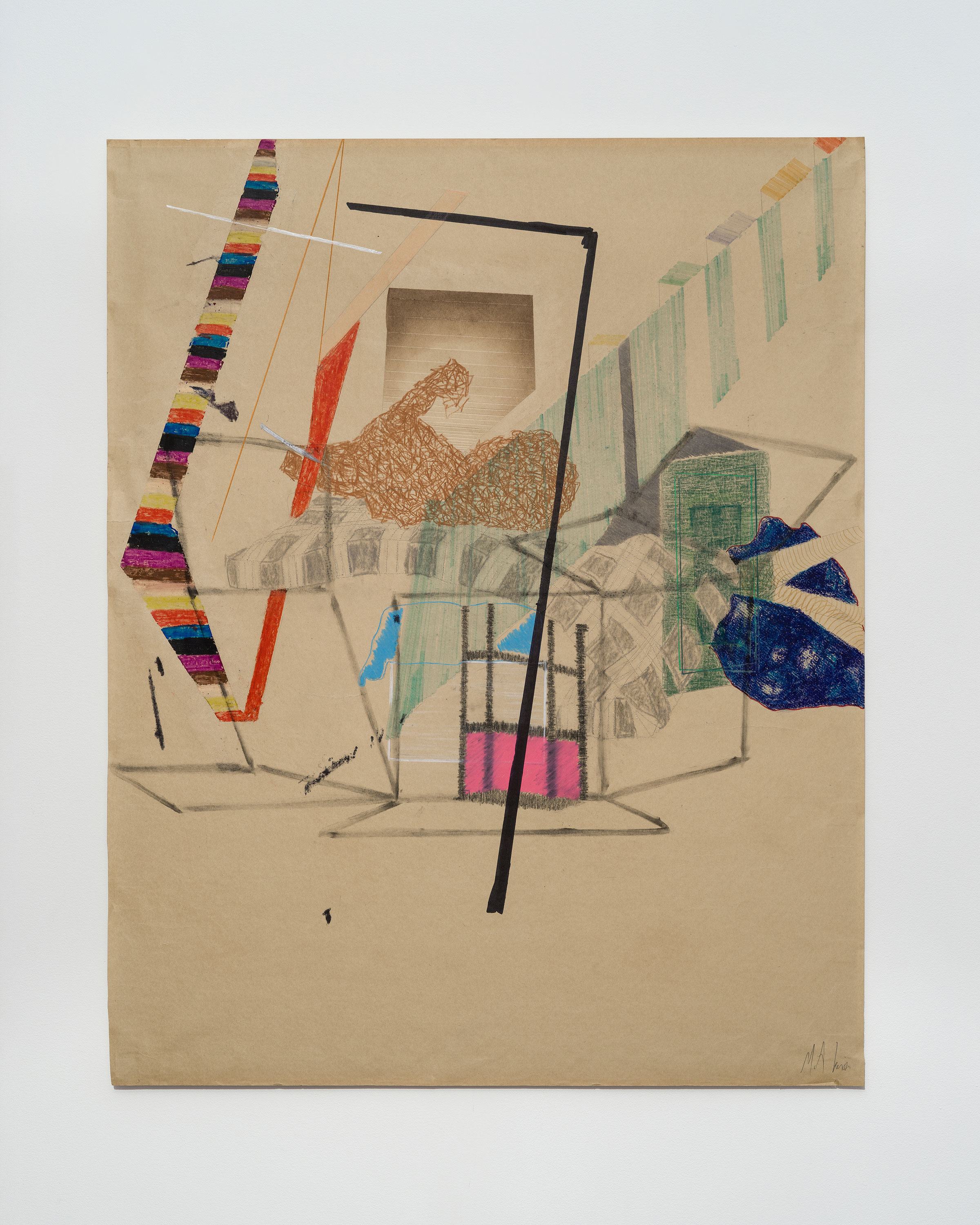 Artwork by Mathieu Lacroix, drawn on Kraft paper